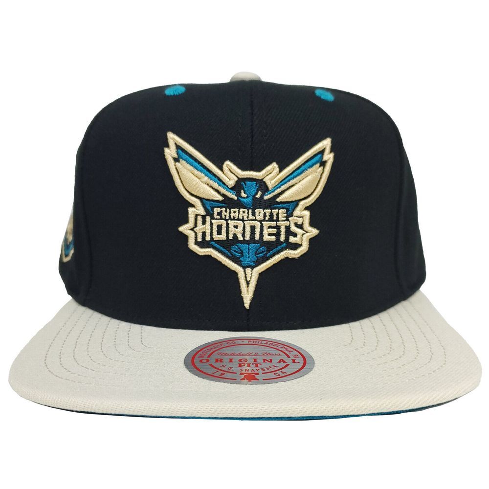 Charlotte Hornets Mitchell & Ness NBA Snapback Hat Cap‎ 3D Logo Black Stone NWT